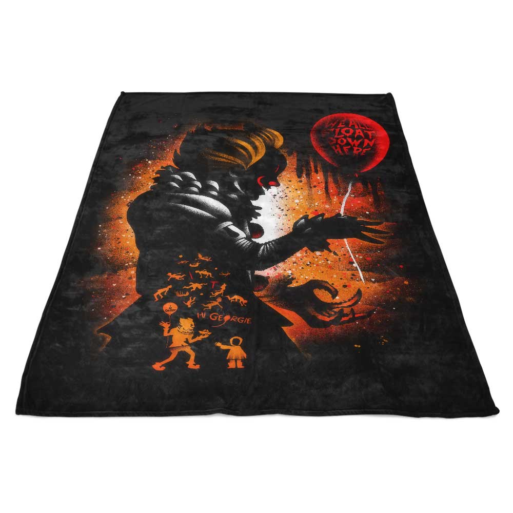 Soft Fleece Blanket Featuring a Dancing Clown Design