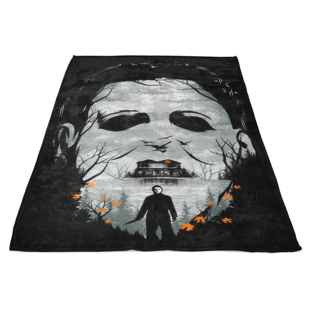 Halloween-Themed Fleece Blanket - The Shape of Halloween