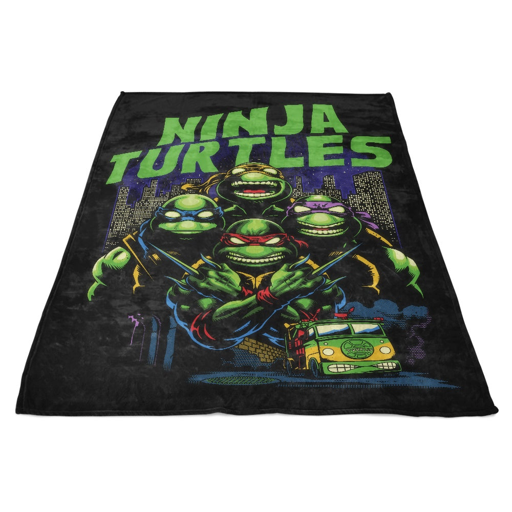 Ultra - Soft Fleece Blanket Featuring Ninjutsu Masters by Dracula Byte
