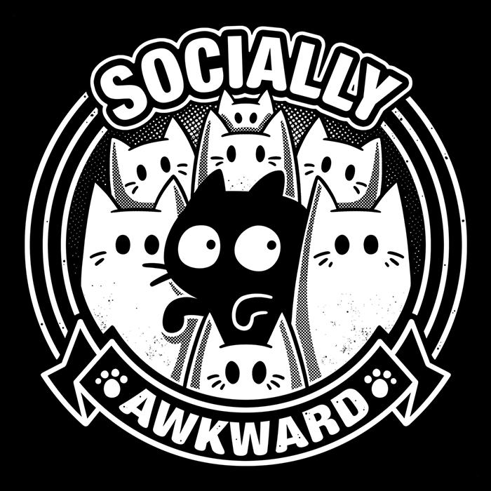 Socially Awkward Cat-themed Fleece Blanket for Cozy Moments
