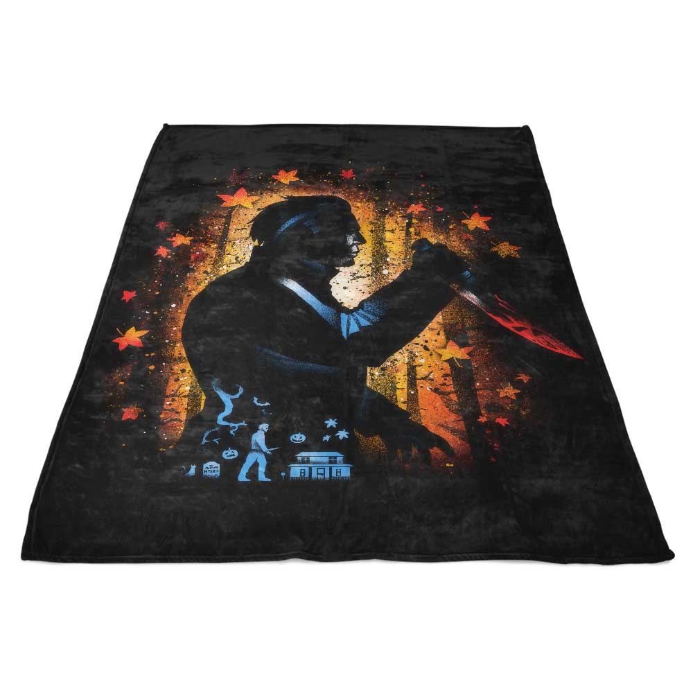 Alemaglia's Spooky Halloween Killer Themed Fleece Blanket