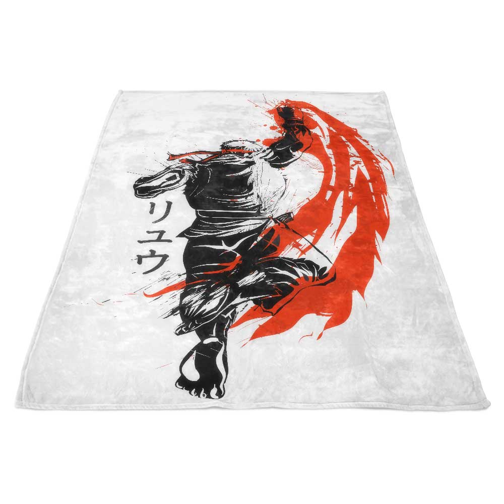 Traditional Fighter Themed Cozy Fleece Blanket