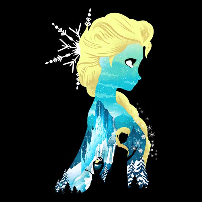 Ultra - Soft Ice Princess Silhouette Polyester Fleece Blanket