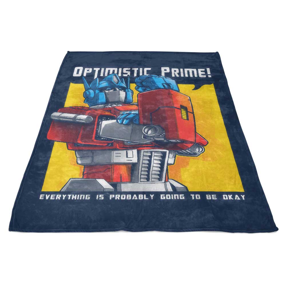 Super Soft Optimistic Prime USA - Made Polyester Fleece Blanket