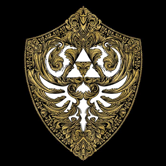 Luxurious Gold Hylian Victoriana Fleece Blanket