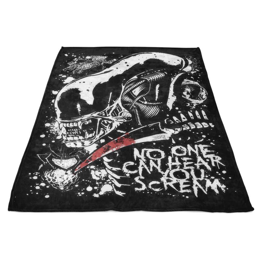 Ultra-Soft 'Screaming in Space' Polyester Fleece Blanket