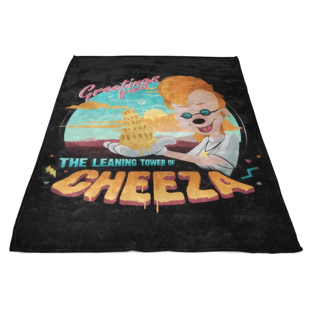 The Leaning Tower of Cheeza Stylish Polyester Fleece Blanket for Comfort