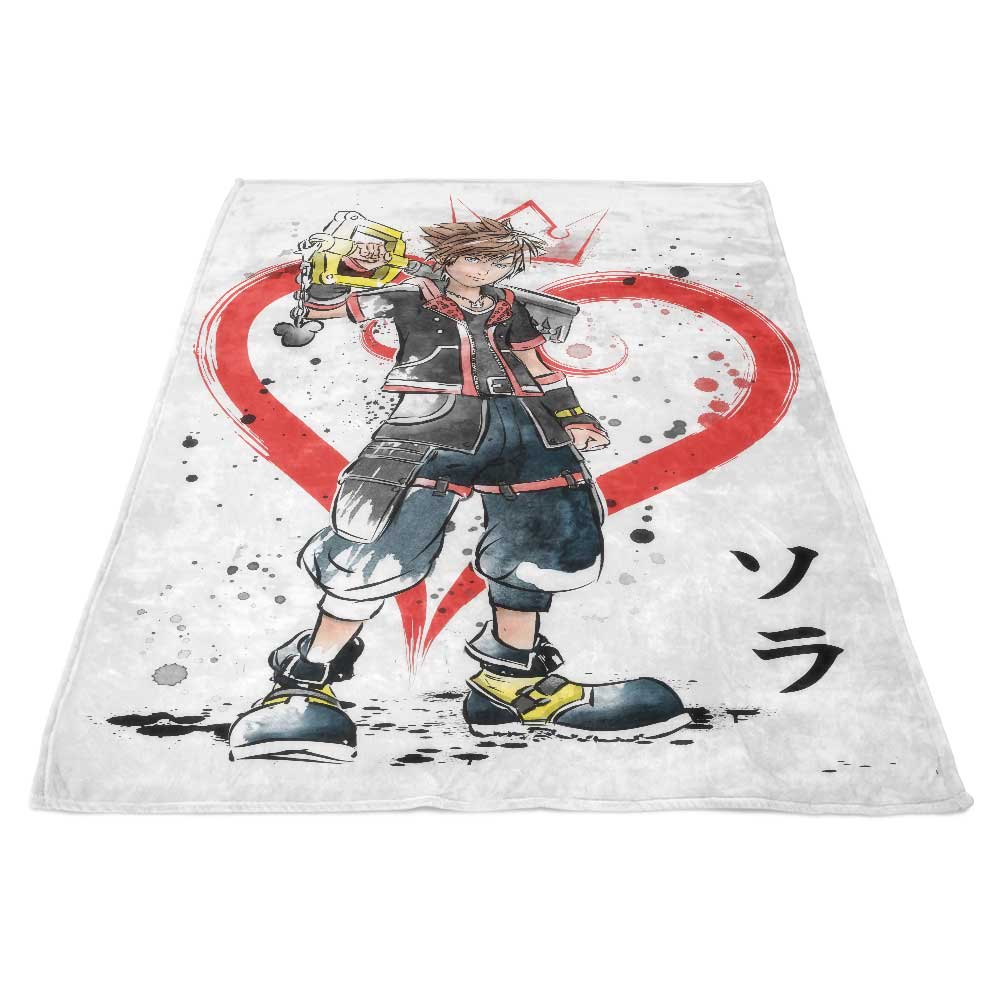 Exquisite Watercolor Kingdom-Themed Polyester Fleece Blanket