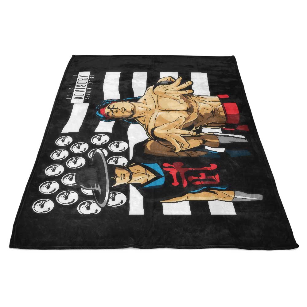 Fleece Blanket - 'Bombs Over Outworld' by Aaron Morales Designs