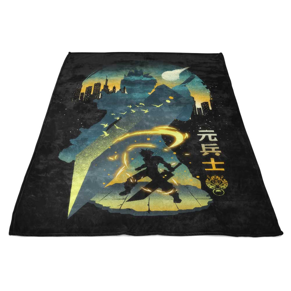 Ex-Soldier's Silhouette Fleece Throw Blanket