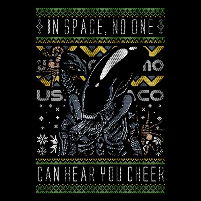 Xeno-themed Christmas Sweater Design Fleece Blanket - Cosy and Warm