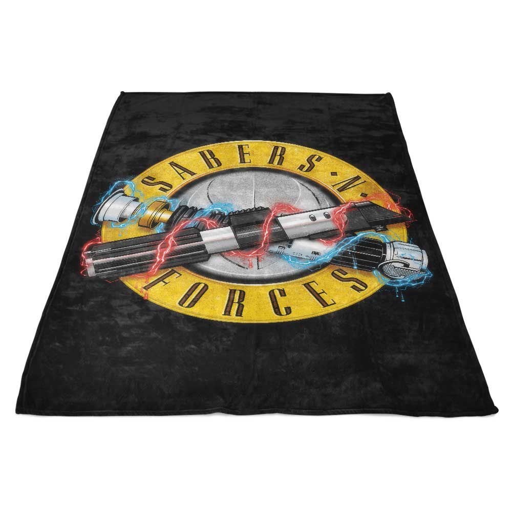 Sabers N' Forces Themed Polyester Fleece Blanket for Cosy Comfort