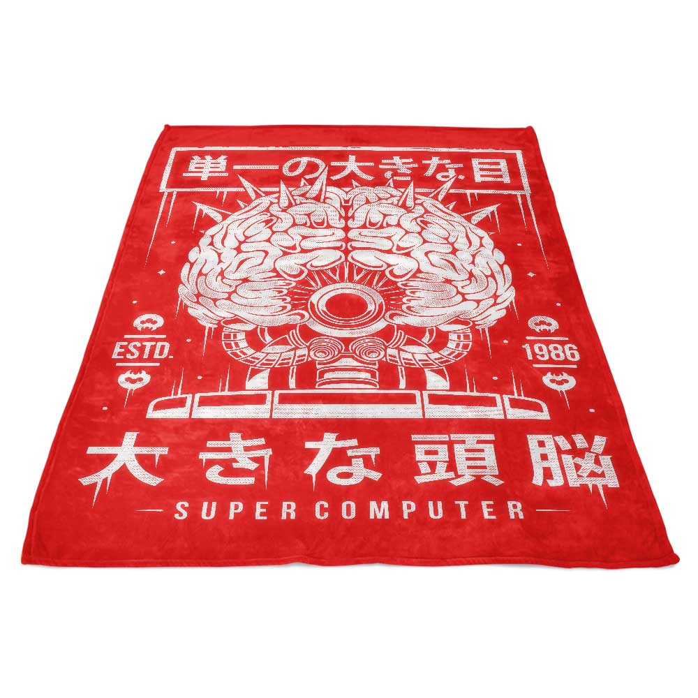 Ultra - Soft Alundrart Design Brain - Printed Fleece Blanket