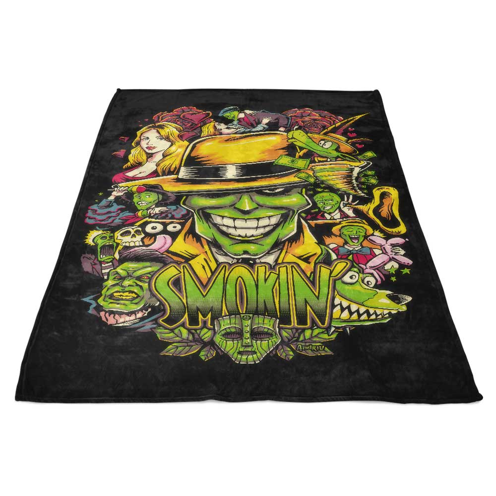 Smokin' Design Fleece Throw Blanket