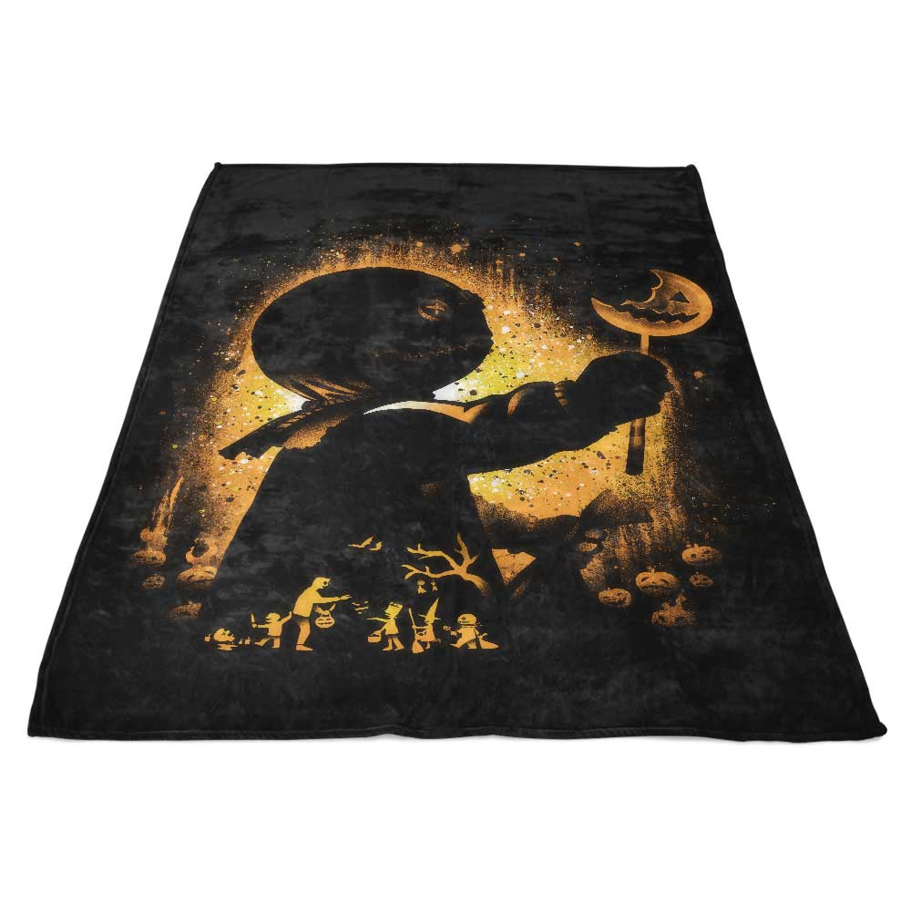 Spooky Halloween Ghost - Soft Fleece Blanket for Chilly Nights