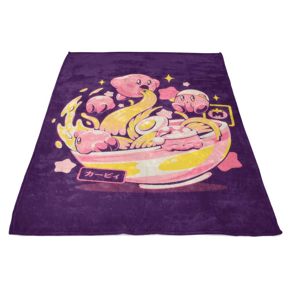 Pink-colored Bowl-themed Fleece Blanket