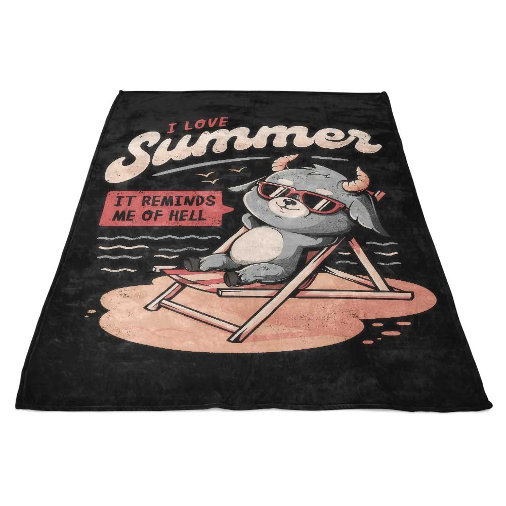 Fleece Blanket - 'It Reminds Me Of Hell' Inspired by Edu.ely