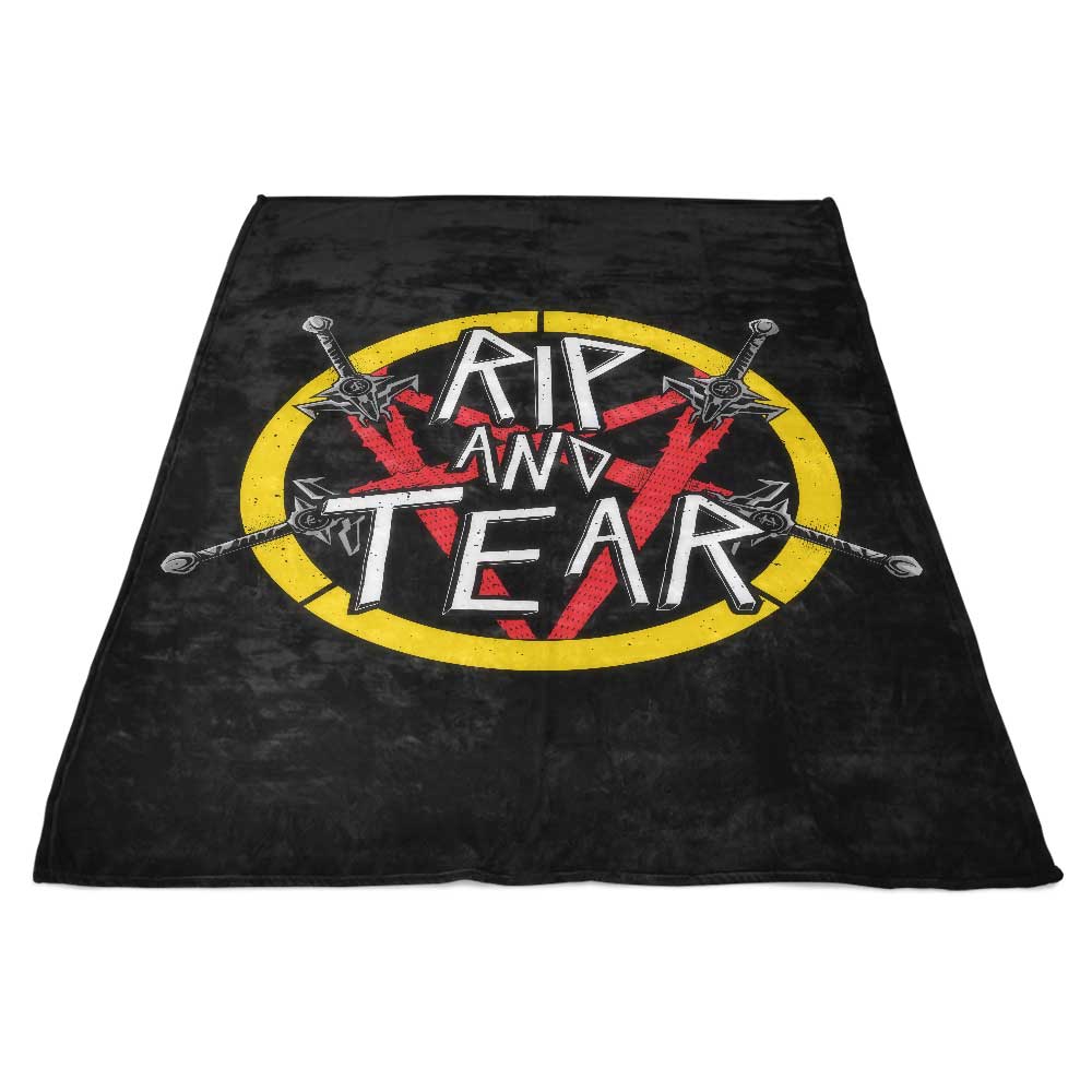 Dracula Byte's Rip and Tear Style Polyester Fleece Blanket