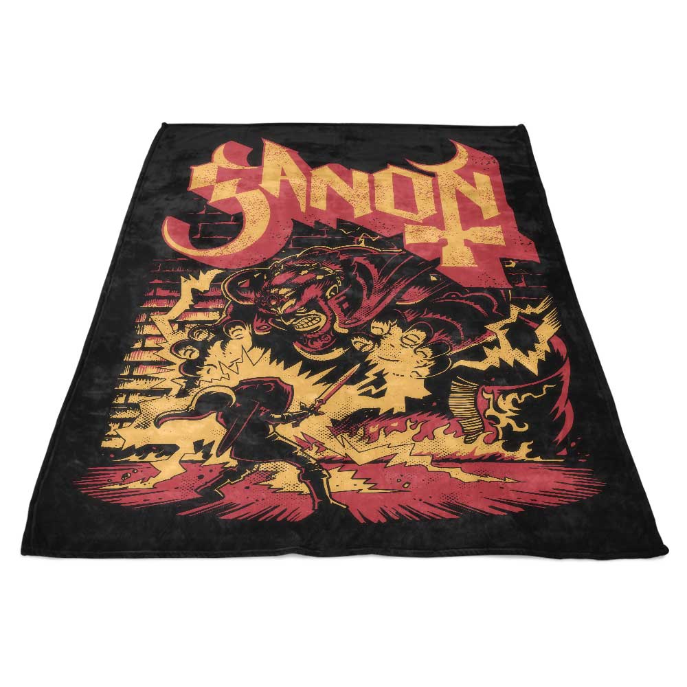 Power and Darkness Themed Cozy Fleece Blanket