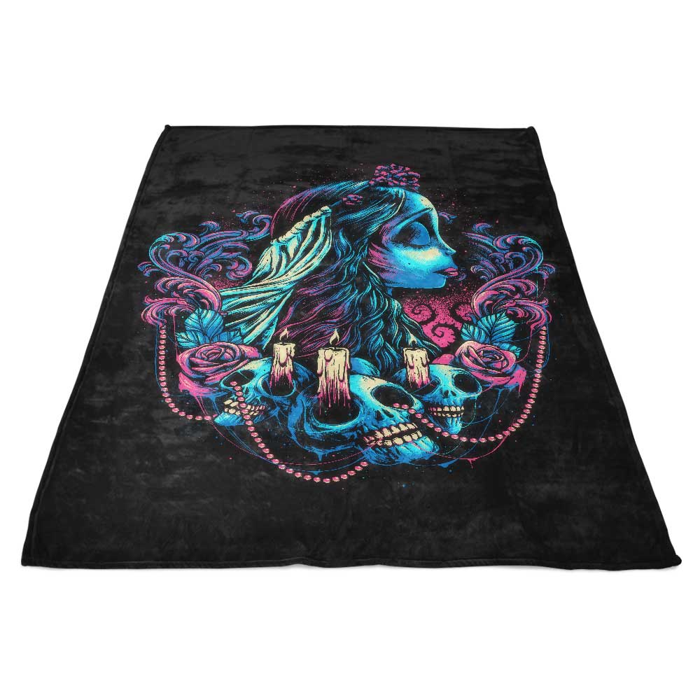 Vibrant Bride Themed Luxury Fleece Blanket