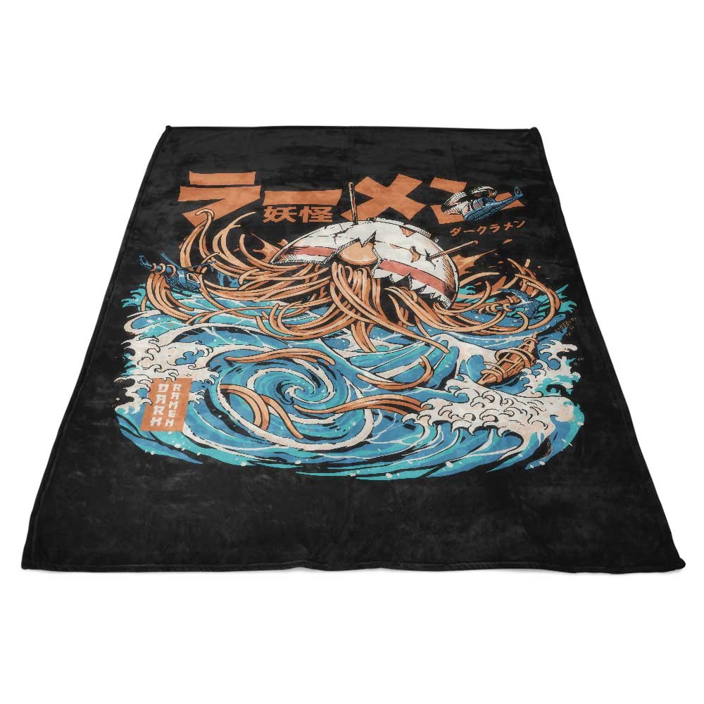 Soft and Plush 'Dark Great Ramen (Alt)' Fleece Blanket