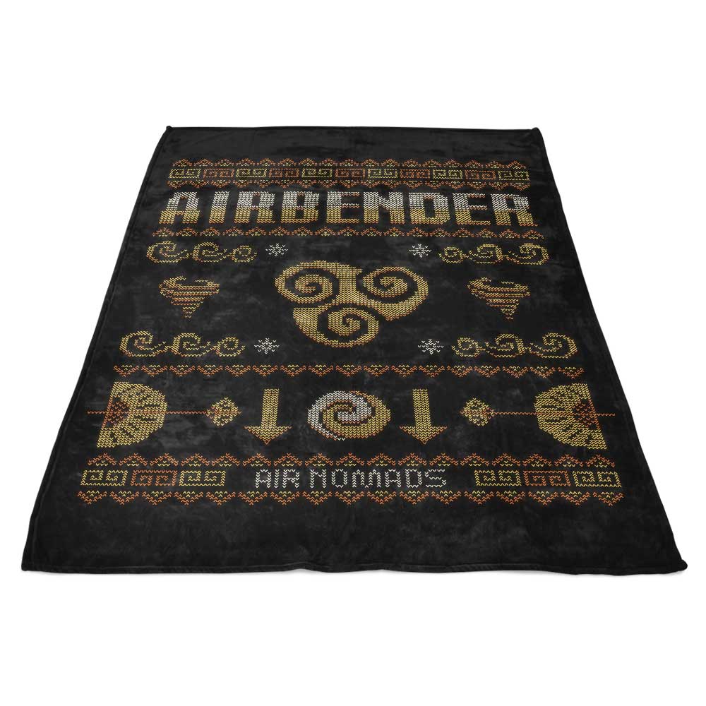 Fleece Blanket Inspired by Air Nomad's Sweater from Typhoonic Art