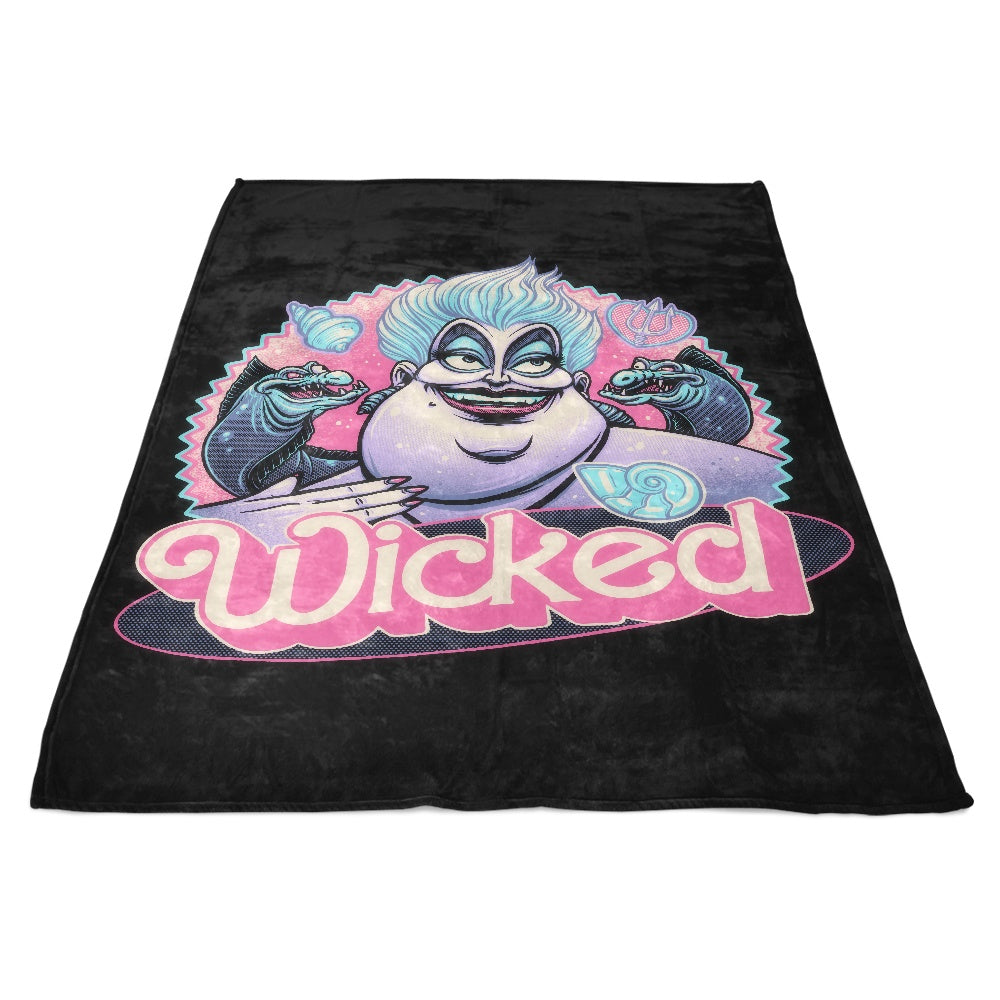 Cozy Fleece Blanket Featuring the Wicked Sea Witch Design
