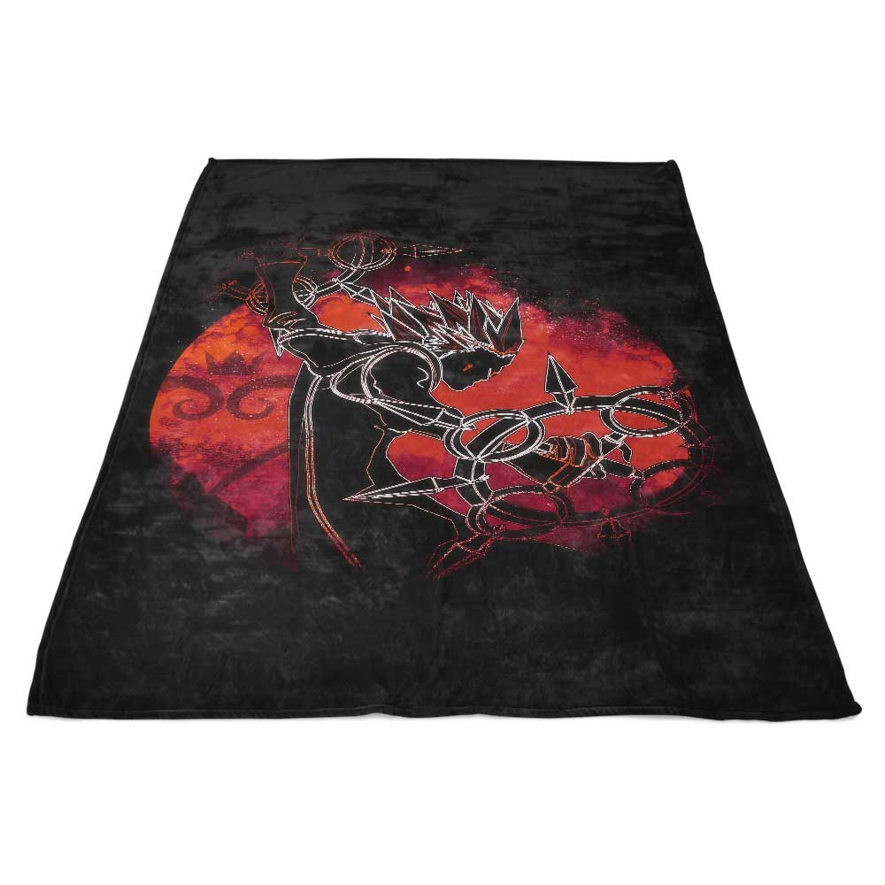 Cozy Fleece Blanket with Dancing Flames Orb Design