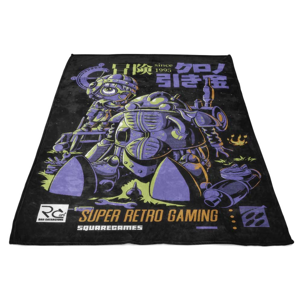 Cozy Retro Lucca USA-Made 100% Polyester Fleece Blanket
