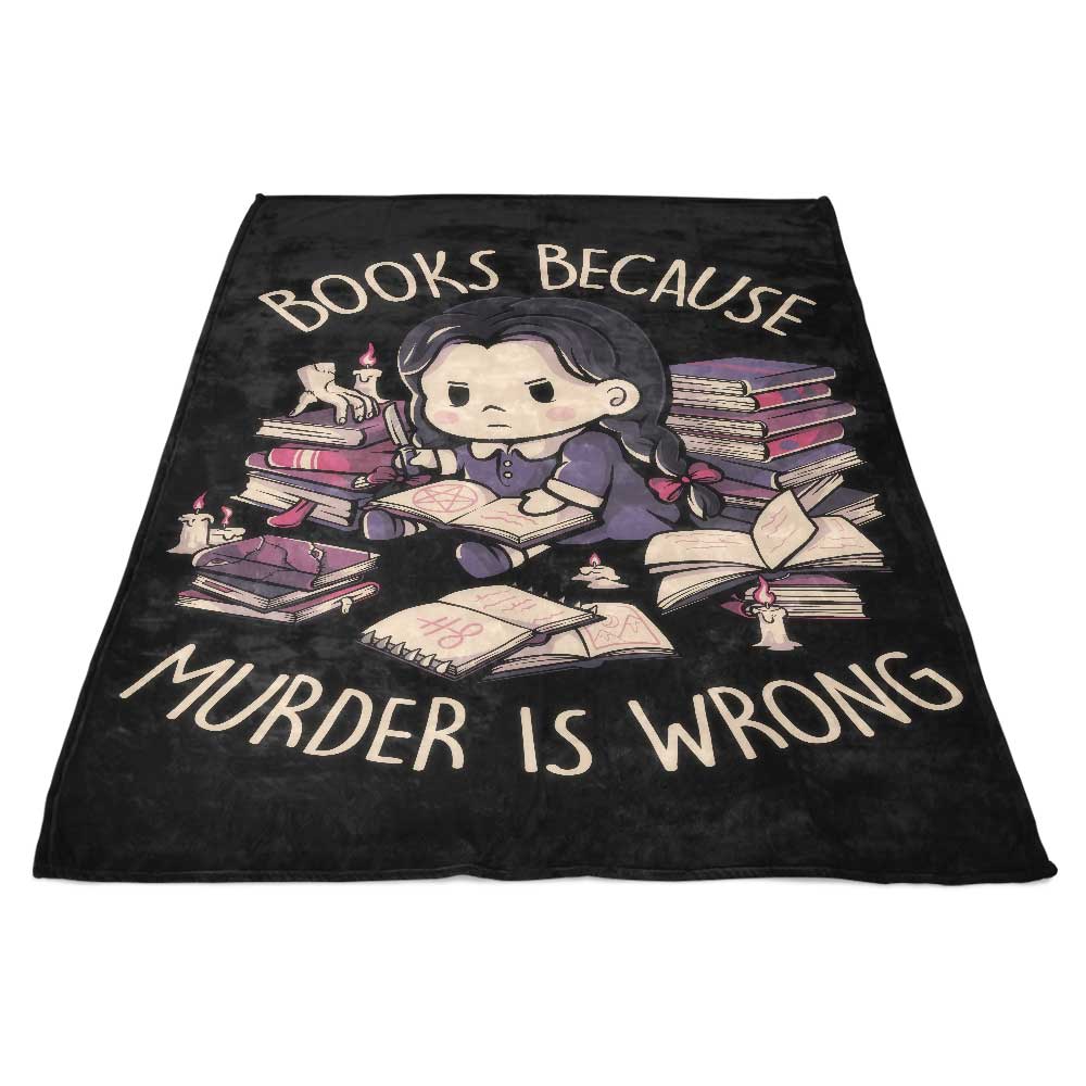 Books Over Murder Decorative Fleece Blanket for Comfort and Style
