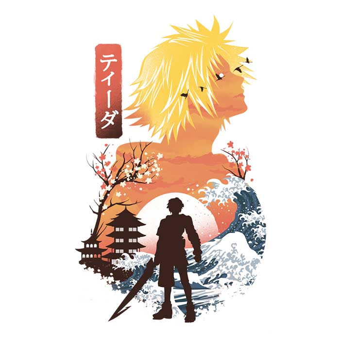 Tidus Ukiyo-e Themed Super Soft Fleece Blanket for Cozy Comfort