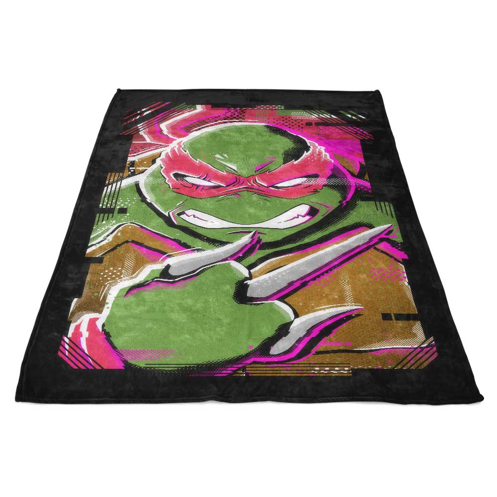 Ultra-Soft Raphael Glitch Design Fleece Blanket Made in USA