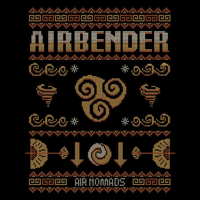 Fleece Blanket Inspired by Air Nomad's Sweater from Typhoonic Art
