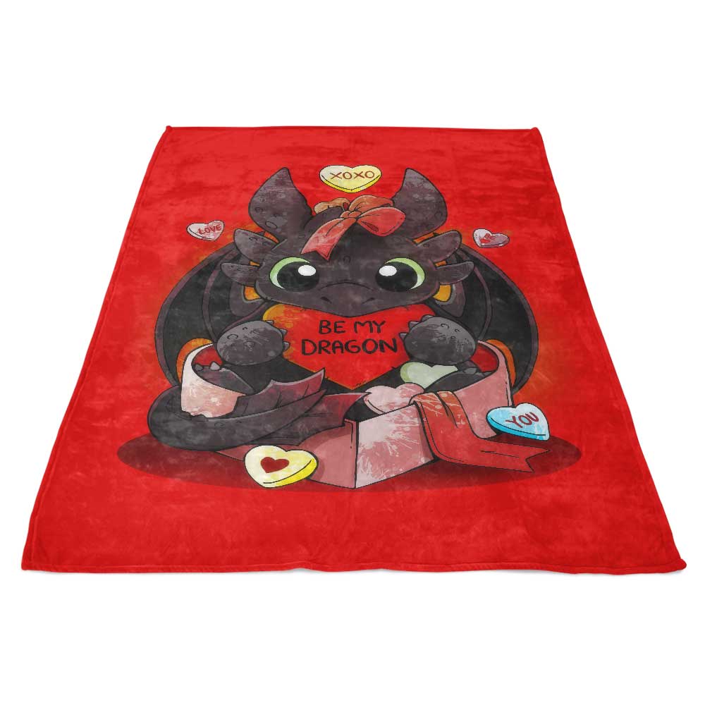Ultra-Soft 'Be My Dragon' Fleece Blanket for Cozy Comfort