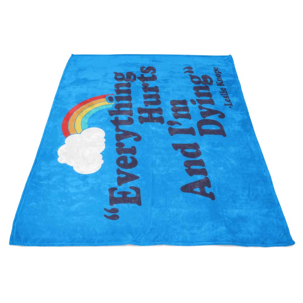 Ultra-Soft 'Everything Hurts' Fleece Blanket by CoD Designs