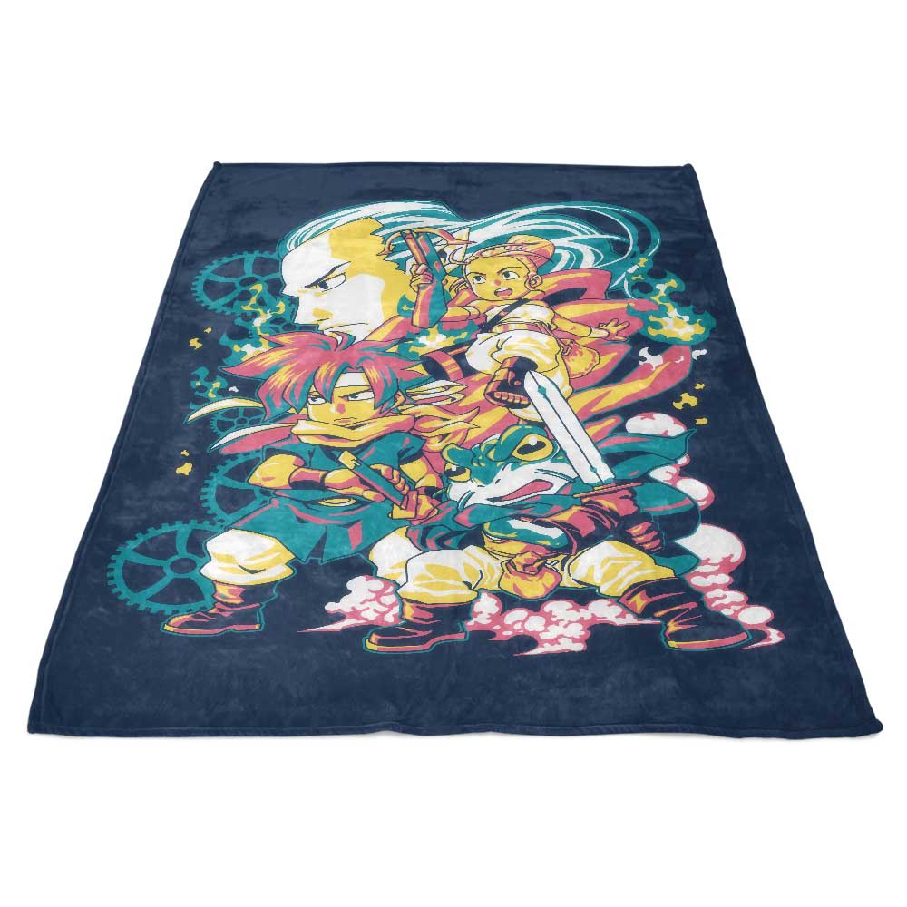 Ultra - Soft Time Traveling Warriors Polyester Fleece Blanket