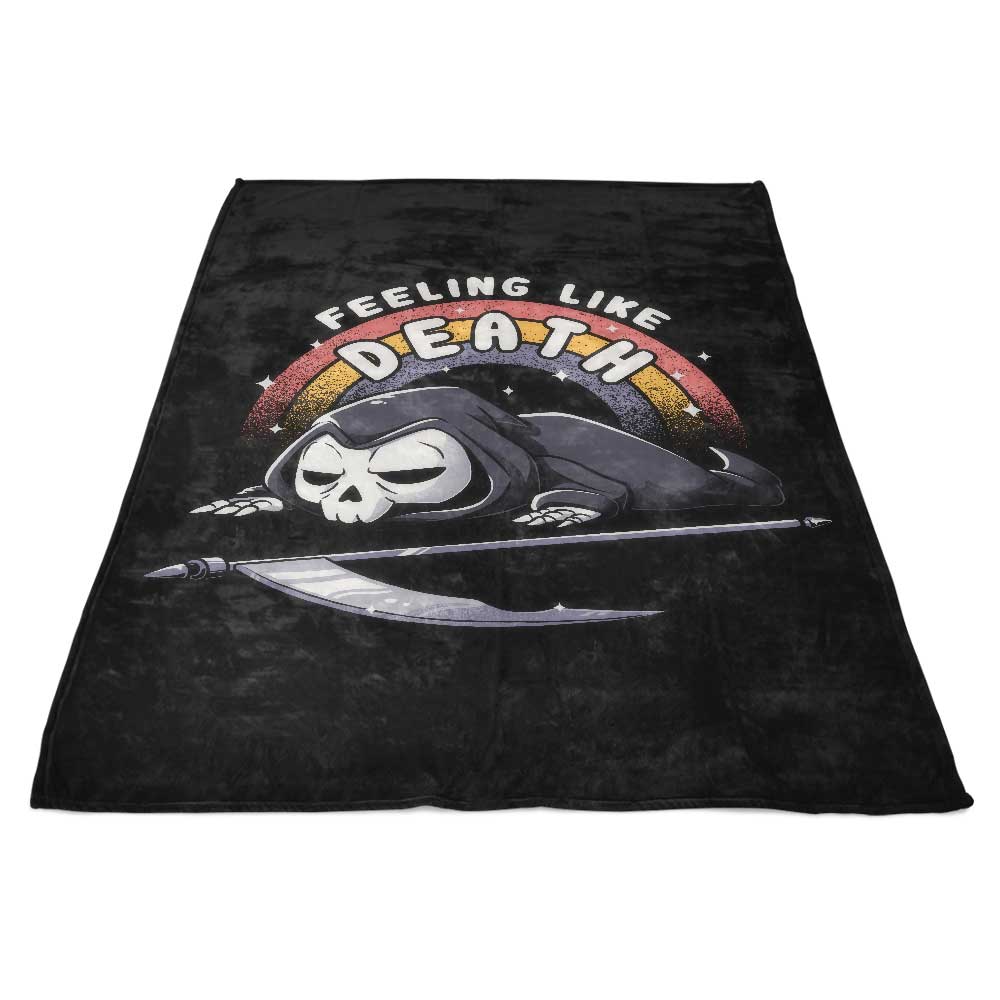 Ultra-Soft 'Feeling Like Death' Polyester Fleece Blanket