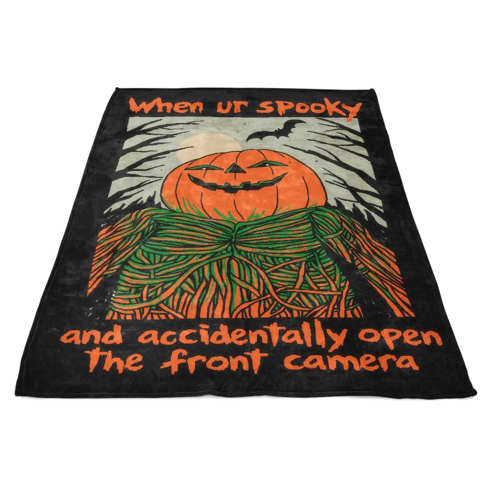Spooky Selfie - Super Soft Fleece Blanket by Hillary White
