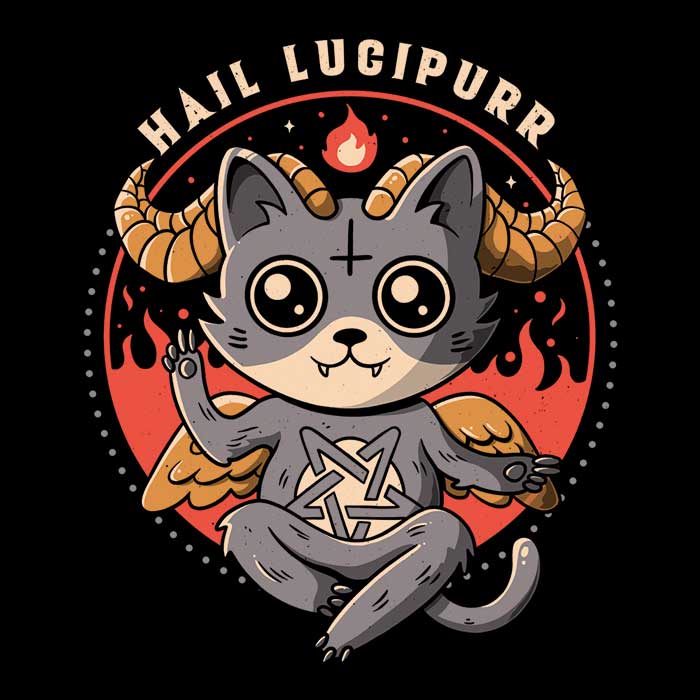 Hail Lucipurr - Cozy Polyester Fleece Blanket for Comfort