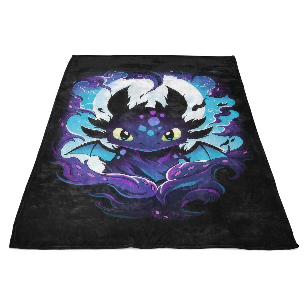 Fleece Blanket Featuring the Enigmatic Darkness Dragon