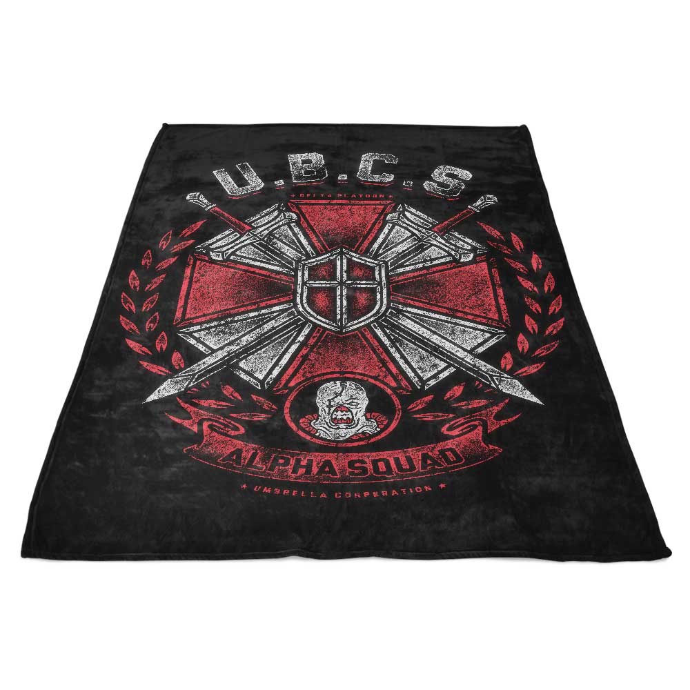 Ultra-Soft Alpha Squad Fleece Blanket by Brandon Wilhelm Art