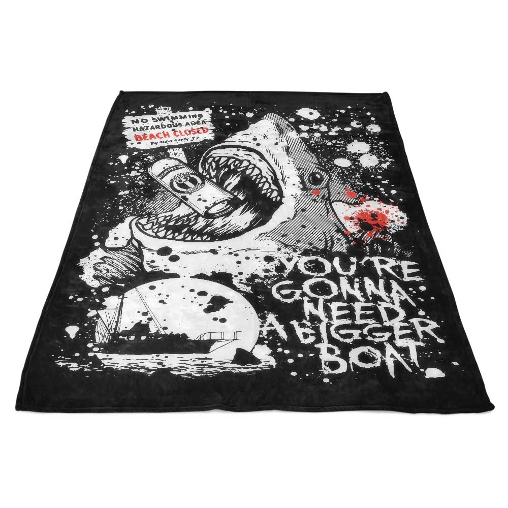 Soft Fleece Blanket with 'No Swimming' Design
