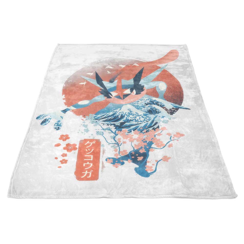 Ultra - Soft Ukiyo Water Pattern Fleece Blanket by Dandingeroz