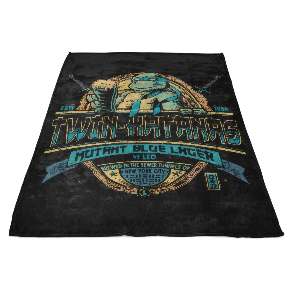 Fleece Blanket Featuring Twin Katanas Design