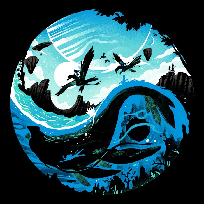 Alemaglia's Yin and Yang of Water Patterned Ultra - Soft Fleece Blanket
