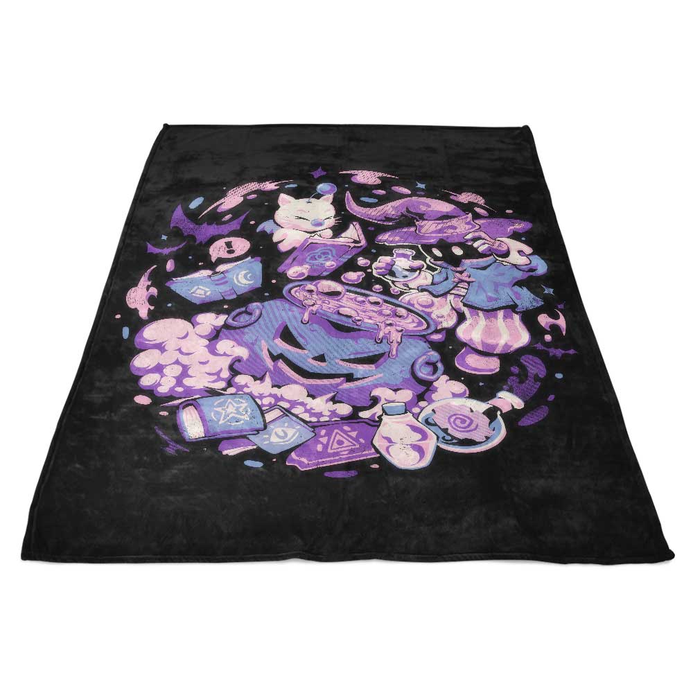 Enchanting Mage Spell Fleece Blanket for Cosy Moments