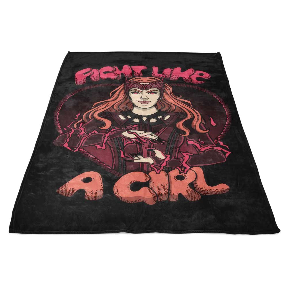 Ultra-Soft 'Fight Like a Witch' Polyester Fleece Blanket