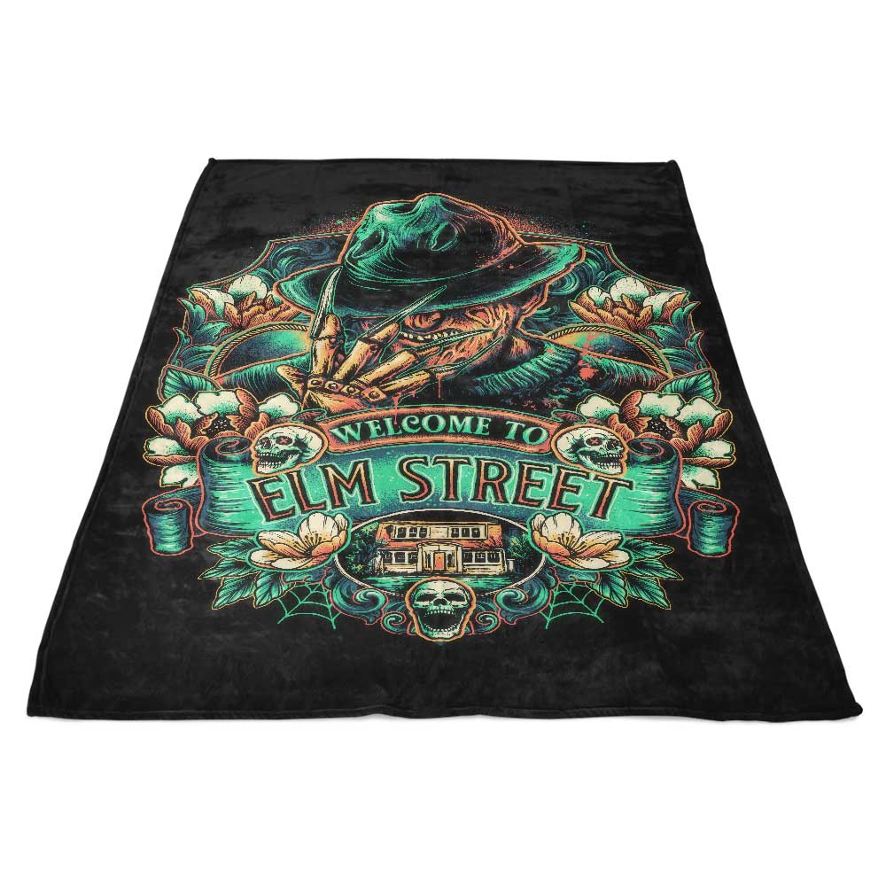 Glitchygorilla's 'Welcome to Your Nightmare' Cozy Fleece Blanket