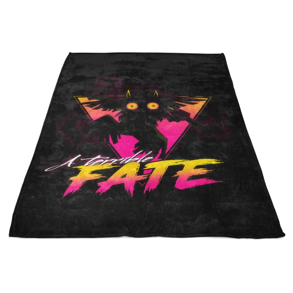 Cosy Retro 'Terrible Fate' 100% Polyester Fleece Blanket