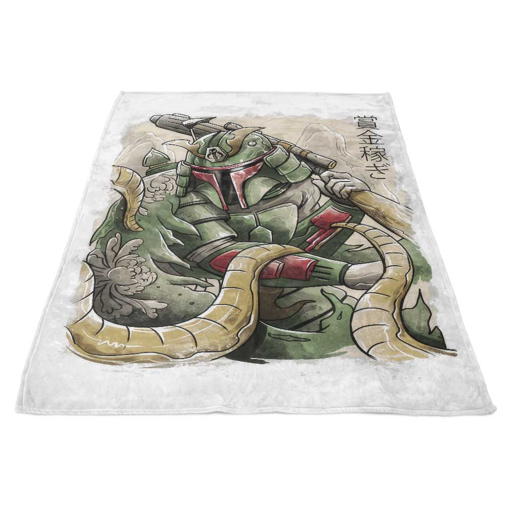 XENOS Samurai Hunter-themed Polyester Fleece Blanket for Comfort